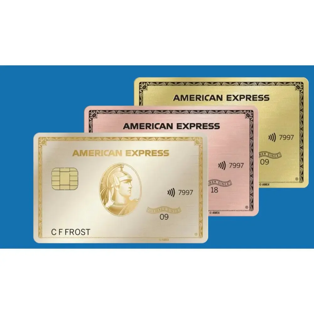 REAL American Express Amex WHITE GOLD PLATINUM Metal Personal Card LTD Cancelled